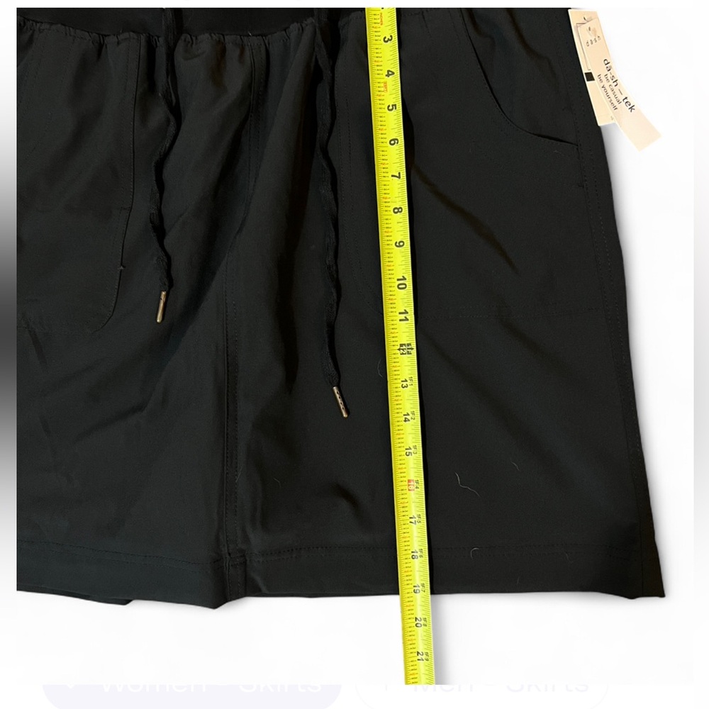 ✨NWT Da-Sh-tek Black Sporty Skirt with Drawstring - Picture 3 of 6